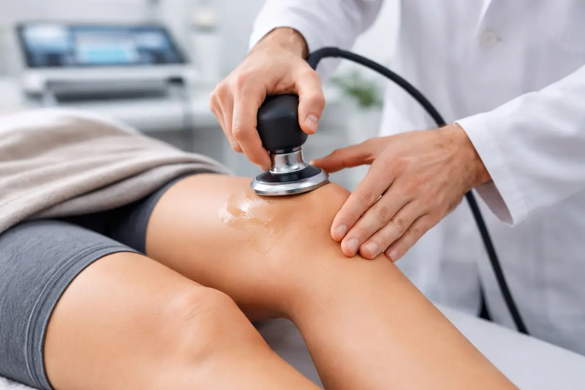 Supplied photograph showing TECAR therapy application